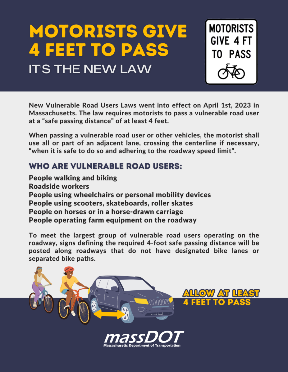 New Motorist Law 4 Feet Vulnerable Road Users effective April 1 2023 