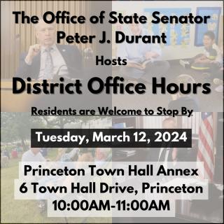 District Office Hours March 12, 2024 10:00am-11:00am